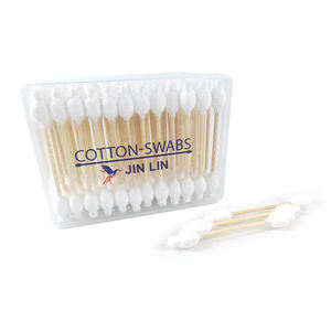 88 pièces de cotons-tiges écologiques en bambou à double tête en forme de <span class=keywords><strong>gourde</strong></span> avec couvercle en plastique séparé, doux, non irritants, propres et fiables pour un usage quotidien - Product Image 6