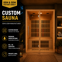 HG Custom Indoor Infrared Dry Sauna untuk 2 Orang dengan Perakitan Modular untuk Rumah, Hotel, dan Proyek Kesehatan.