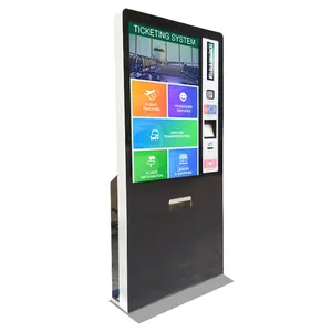 42inch automated movie/Cinema ticket vending machine with QR code reader and crdit card reader