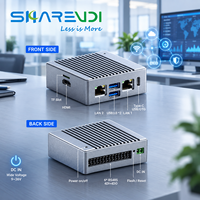 Passerelle IoT Edge ARM Mini PC RK3566 Contrôleur Industriel LPDDR4 2 Go 16 Go EMMC 2*LAN Gigabit 6*COM RS485 4DI+4DO Taille Compacte