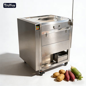 Machine à éplucher commerciale grande capacité 1500 kg/h, brosse à rouleaux pour le lavage des pommes de terre, idéale pour le traitement du taro et des oignons - Product Image 1