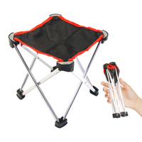 Chaise de jardin pliable en aluminium Goodwin, mini tabouret pliant portable pour l'extérieur