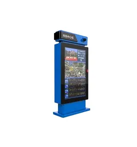 75 Inch Explosion-proof Galvanized Sheet Outdoor LCD Vertical Screen Digital Ad Display Screen Smart Bus Stop Digital Signage