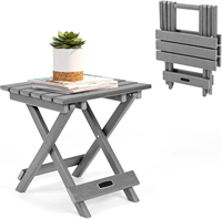Table de camping pliable moderne pour l'extérieur, en matériau HDPE, imperméable, empilable, légère, résistante aux UV, mobilier d'extérieur