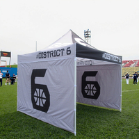 Tenda Promosi Pop-up Heksagonal Aluminium 10x10 Tahan Air, Tiang Serat Karbon, Tahan UV, Tahan Api, Portabel untuk Luar Ruangan