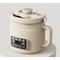 Mini-cocotte électrique programmable multifonction avec fonction de départ différé et maintien au chaud, revêtement antiadhésif, pour riz, soupes et ragoûts, capacité 3L, usage domestique