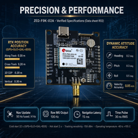 ZED-F9K-02A Récepteur multi-bandes haute précision pour réconnaissance topographique L1/L2/E5b ou L1/L5, jusqu'à 105 ° C, LAP 1.50 Firmware