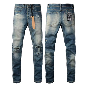 Top Quality Luxury Hip Hop Ksubiy Jeans Mens <b>Pants</b> Trousers Stacked Denim Y2K Distressed Designer Brand Ksubis Jeans - Product Image 5