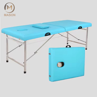 Table de massage pliable professionnelle portable moderne confortable pour la thérapie corporelle et la beauté du visage, éponge haute densité, acier inoxydable