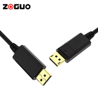 Cable de Juego DP 1.4V 32.4Gbps HBR3 con Revestimiento de Oro 24K, 8K 60Hz, 4K 144Hz, 240Hz, PVC, FreeSync, G-Sync, HDR para Proyector, PC y Tarjeta Gráfica