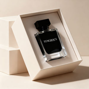 Envase de Perfume Reciclable de <span class=keywords><strong>30ml</strong></span> 50ml 100ml, Botella de Perfume Rectangular Transparente Vacía, Botella de Perfume de Vidrio Negro con Caja - Product Image 3