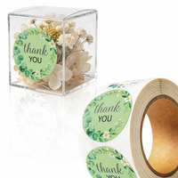 Etiquetas Adhesivas Personalizadas de 'Gracias', Impresión de Etiquetas Autoadhesivas de Vinilo Impermeables para Cajas de Empaque