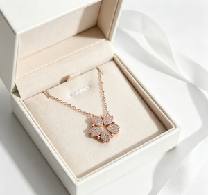 14K 금도금 꽃잎 목걸이 도매 지르콘 S925 스털링 실버 사우디 스타일 여성용 주얼리 선물 - Product Image 5