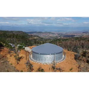 Corrugated Zincalume Water Tank with Roof for Well Water Storage Cylindrical Round Stock Tank