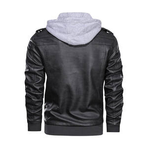 Chaquetas de Cuero para Hombre, Estilo Casual de Otoño, Chaqueta de Motociclista de PU, Abrigos de Cuero, Ropa de Marca R1531 - Product Image 2