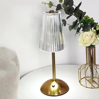 Lámpara Nocturna LED Inalámbrica de Metal Moderna y Lujosa para Decoración del Hogar, Recargable por USB, Flexible, con Control Táctil de 3 Colores y Regulación de Intensidad para Dormitorios