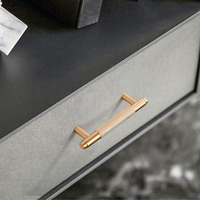 Poignées de placard modernes en aluminium massif de qualité supérieure, couleur or et noir, pour la vente en gros