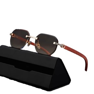 Bán buôn Kính mát Trung Quốc không có vành Kính mát cho phụ nữ <span class=keywords><strong>2025</strong></span> retro cổ điển thương hiệu kính vuông kính mát - Product Image 1