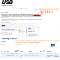 Câble USB4.0 certifié tressé, vidéo 8K, USB-C PD 240W, charge rapide USB4, câble de charge USB, câble de données USB C 40 Gbps pour Macbook
