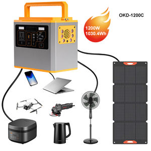 Estación de Energía Portátil Inalámbrica de 1200W y 1030.4Wh, Generador Solar de Onda Sinusoidal Pura LiFePO4, para el Hogar, Exteriores y Camping - Product Image 1