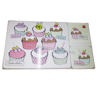 Ensemble de 6 sets de table imprimés laminés avec support en liège de haute qualité, parfait pour la salle à manger, coffret cadeau