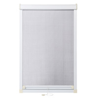 Moustiquaire à cadre en alliage d'aluminium pour porte coulissante pliée en maille plissée sans rail pour fenêtre et moustiquaire de porte pour la maison