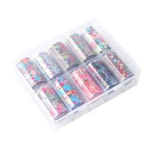 100*3.8 centimetri 10 rolls/box nuovo di halloween di natale di stile modelli di trasferimento della stagnola del chiodo del chiodo decalcomanie degli autoadesivi di natale autoadesivi di arte - Product Image 6