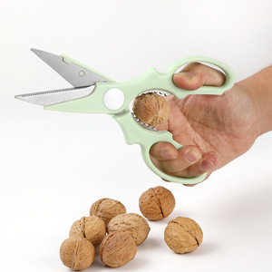 Tijeras de cocina de acero inoxidable, 8,1 pulgadas, verdes, resistentes, multifuncionales, para uso doméstico, cortador de nueces, cortador de huesos de pollo - Product Image 1