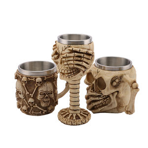 <span class=keywords><strong>Barber</strong></span> <span class=keywords><strong>Shop</strong></span> Tool <span class=keywords><strong>Skull</strong></span> Storage Cup Hombres Afeitado facial Barbero Peinado Barba Brocha de afeitar Armor Bowl Set - Product Image 5
