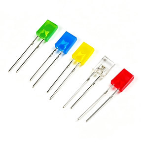 50 diodos LED cuadrados de 2x5x7mm, blanco, rojo, verde, azul, amarillo, naranja, 257, rectangulares, transparentes, difusos, luces DIY, lámpara emisora de luz - Product Image 1