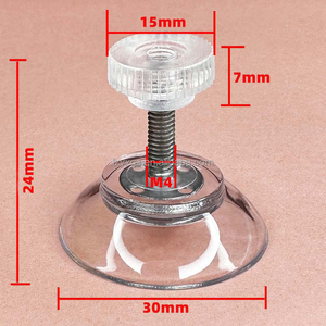Vis <span class=keywords><strong>à</strong></span> tête transparente en <span class=keywords><strong>PVC</strong></span>, écrou <span class=keywords><strong>à</strong></span> vis, tige de vis de 30 mm, ventouse, raccords de tuyauterie M4 M5 M6 - Product Image 3