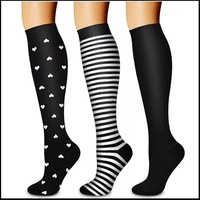 Chaussettes de compression en bambou professionnelles personnalisées de qualité supérieure - Saison printemps, hauteur genou, logo et couleurs personnalisables