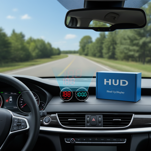 Compteur de vitesse numérique HUD, affichage tête haute, boussole en temps réel, horloge, accessoire électronique automobile pour voitures - Product Image 3