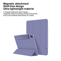 Étui magnétique léger et fin à trois volets pour iPad Pro Air, fixation sans cadre, housse de protection avec attache pour stylet