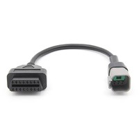 Câble d'extension OBD femelle 6 broches vers 16 broches, adaptateur de diagnostic, faisceau de câblage pour moto, pour réparation automobile