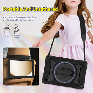 Étui de <span class=keywords><strong>protection</strong></span> pour <span class=keywords><strong>tablette</strong></span> <span class=keywords><strong>Samsung</strong></span> <span class=keywords><strong>Galaxy</strong></span> <span class=keywords><strong>Tab</strong></span> A11+ 11'' 2025 A9+ 11'' 2023 avec sangle de main et d'épaule, antichoc, avec béquille - Product Image 4