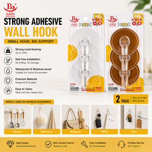 Ganchos de Pared de Plástico con Capacidad de Carga de 20 kg, Autoadhesivos, de Doble Nivel, para <span class=keywords><strong>Baño</strong></span> y Garaje, Organización Multifuncional para el Hogar - Product Image 2