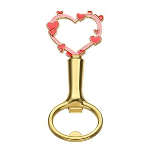 Heart-Shaped <b>Bottle</b> Opener Gold And Silver Zinc Alloy Portable Valentine'S Day Gift <b>Beer</b> <b>Bottle</b> Opener <b>Small</b> Size - Product Image 5