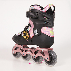 EACHkids Professional Soy Speed Racing Skates Carbon Fiber PU 4 Wheels YQ-S3 Carbon Fiber <b>Frame</b> and Lightweight for Opti - Product Image 2