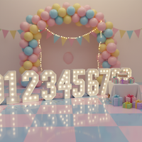 Lettres lumineuses LED pour sol sans minimum de commande - Logo éclairé avec options multicolores pour la décoration de fêtes et de mariages