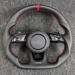 Volante Deportivo de Lujo de Cuero, Aluminio y Madera para Audi CC Camry, para Modelos B9 A3/A4/A5/RS3/<span class=keywords><strong>S3</strong></span> - Product Image 1