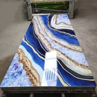 Meilleures ventes : Revêtement mural moderne en PVC 3D effet marbre brillant, laminé UV, étanche et ignifuge, 2mm/3mm, pour usage domestique