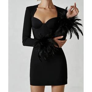 <span class=keywords><strong>เด</strong></span><span class=keywords><strong>รส</strong></span>แขนยาว<span class=keywords><strong>สีชมพู</strong></span>ทรงเข้ารูปสำหรับผู้หญิง <span class=keywords><strong>ชุด</strong></span>ทำงานและ<span class=keywords><strong>ชุด</strong></span>ราตรี ความยาวเหนือเข่า ลายเรียบ - Product Image 3