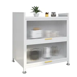 Armoire de cuisine pour enfants style moderne pour bureau à domicile armoire de rangement anti-poussière pour l'organisation et le stockage du garde-manger