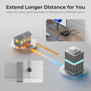 Extenseur KVM HDMI TESmart 1080P 60Hz 120m 393ft Multipoint à Multipoint Contrôle IR à Distance Transmetteur et Récepteur Vidéo - Product Image 5