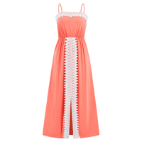 Robe décontractée grande taille pour femme Robe à la mode sexy suspendue en dentelle de tempérament Robe pour femme grande taille