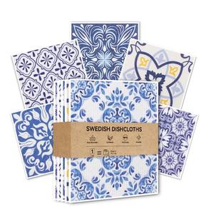 Paños de Cocina Suecos Biodegradables de Celulosa 70/30 con Impresión Personalizada, Fábrica OEM, Reutilizables - Product Image 1