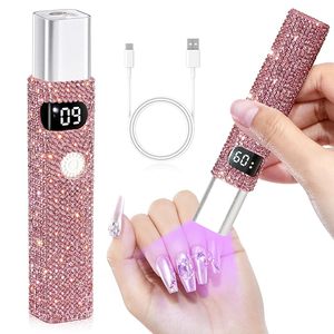 Lámpara UV LED Rosa Diamante Portátil, Secador de Uñas Inalámbrico Recargable por USB, Mini Secador de Esmalte de Uñas en Gel con Diseño de Diamante - Product Image 1