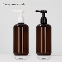Emballage de shampooing après-shampooing de luxe avec LOGO personnalisé imprimé de 500ml bouteille en plastique PET avec pompe à lotion sous pression