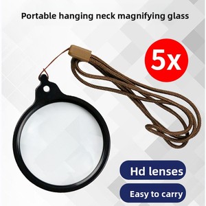 <span class=keywords><strong>Loupe</strong></span> suspendue de 60 mm pour personnes âgées, étudiants, enfants, style à suspendre au poitrail, <span class=keywords><strong>loupe</strong></span> portable avec cordon - Product Image 5